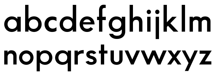 SansSerifFLF-Demibold Font LOWERCASE
