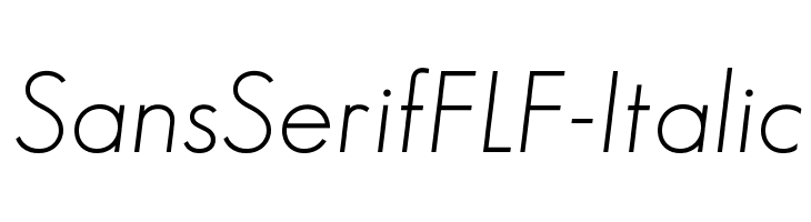 SansSerifFLF-Italic फ़ॉन्ट