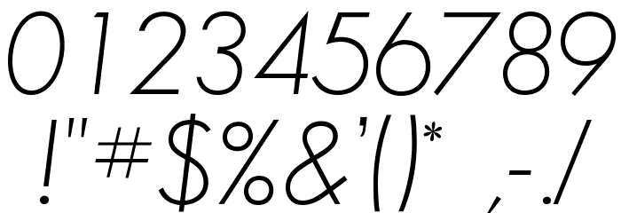SansSerifFLF-Italic Font OTHER CHARS
