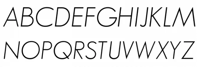 SansSerifFLF-Italic 字体 大写