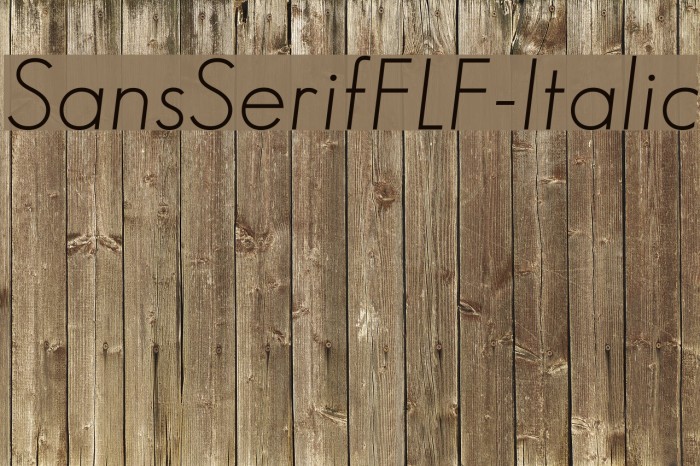 SansSerifFLF-Italic Font examples
