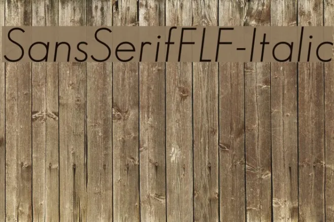 SansSerifFLF-Italic Example 1