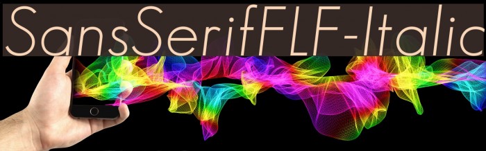 SansSerifFLF-Italic Font examples