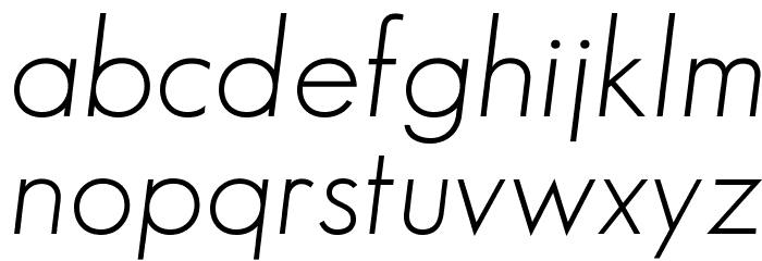 SansSerifFLF-Italic Font LOWERCASE