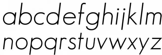 SansSerifFLF-Italic फ़ॉन्ट लोअरकेस