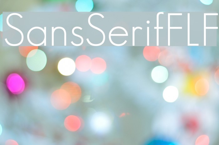 SansSerifFLF Font examples