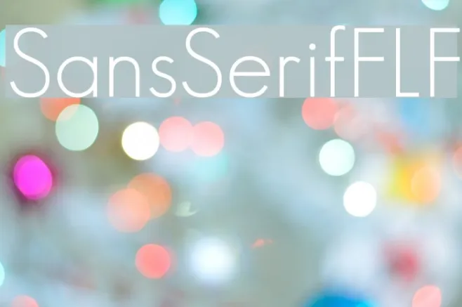 SansSerifFLF Example 1