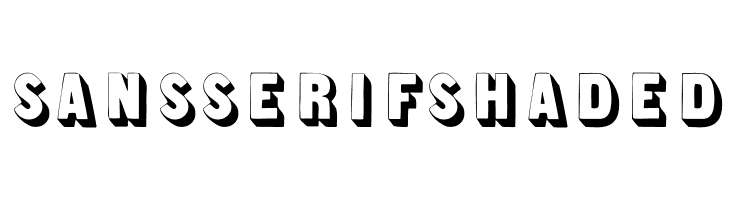 SansSerifShaded Font