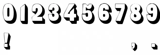 SansSerifShaded Font OTHER CHARS