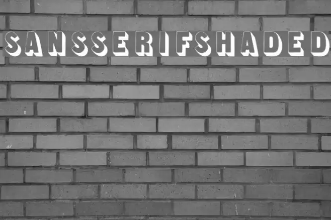 SansSerifShaded Font examples