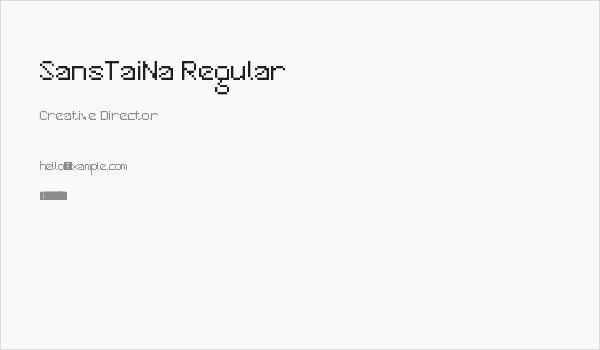 SansTaiNa Regular Business Card