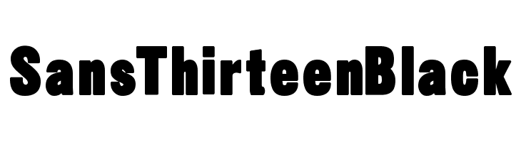SansThirteenBlack Font