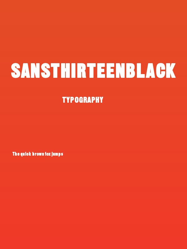 SansThirteenBlack Poster