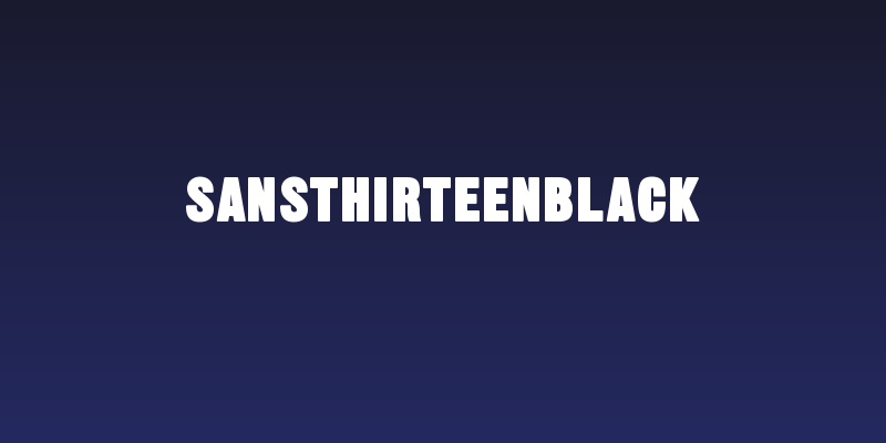SansThirteenBlack Social Header