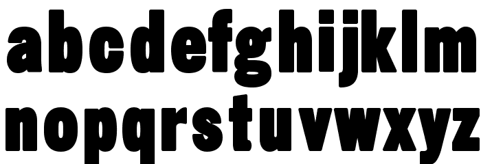 SansThirteenBlack Font LOWERCASE
