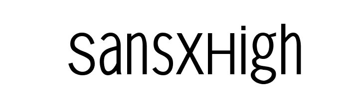 SansXHigh Font