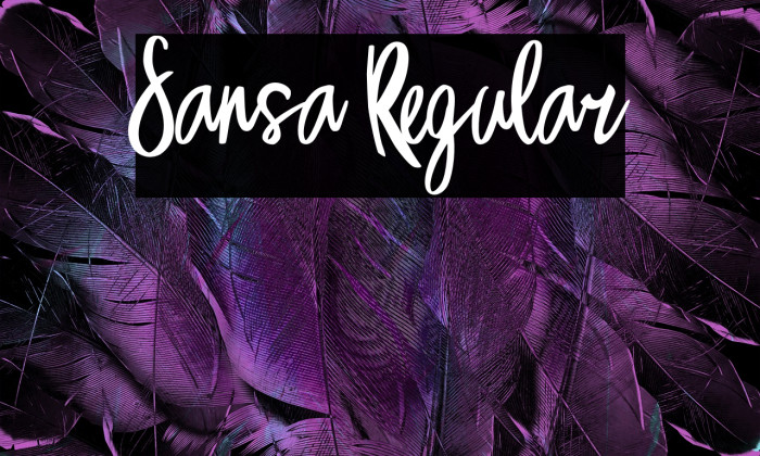 Sansa Regular Example 1