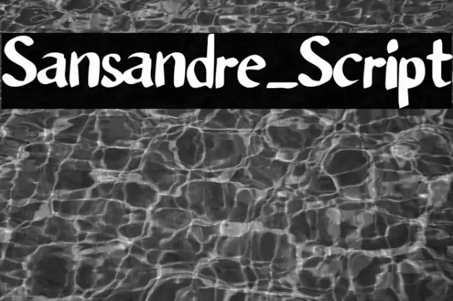 Sansandre_Script Fonte examples