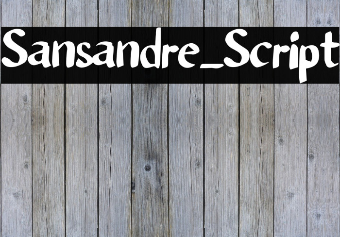 Sansandre_Script Font examples