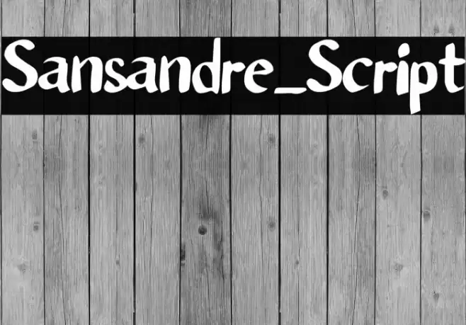 Sansandre_Script Fonte examples