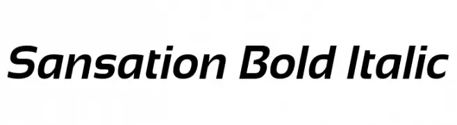 Sansation Bold Italic 