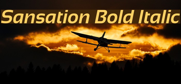 Sansation Bold Italic Font examples