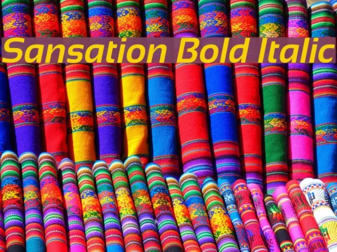 Sansation Bold Italic Example 2
