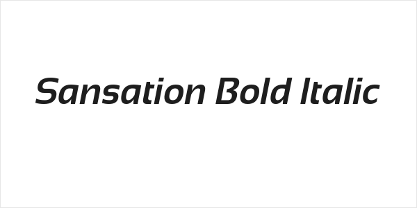 Sansation Bold Italic Logo