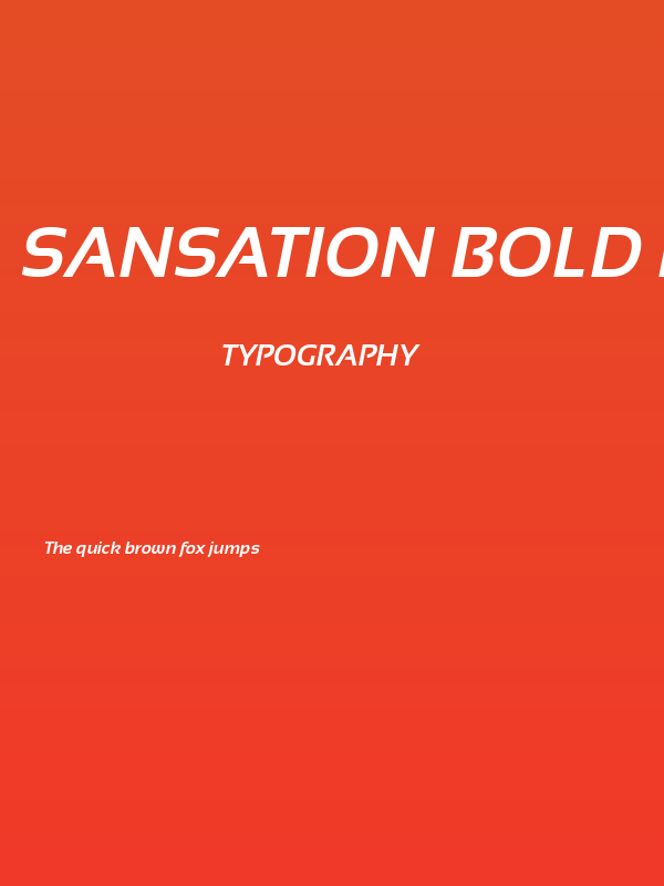 Sansation Bold Italic Poster