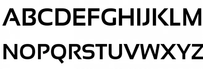 Sansation Bold Schriftart Groß