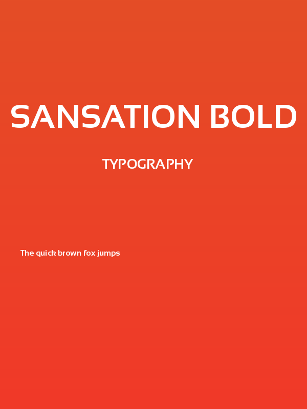 Sansation Bold Poster