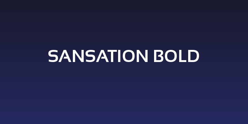 Sansation Bold Social Header
