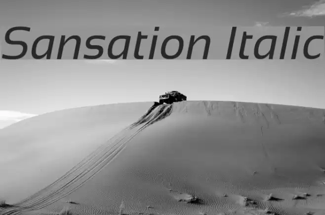 Sansation Italic Fuentes examples