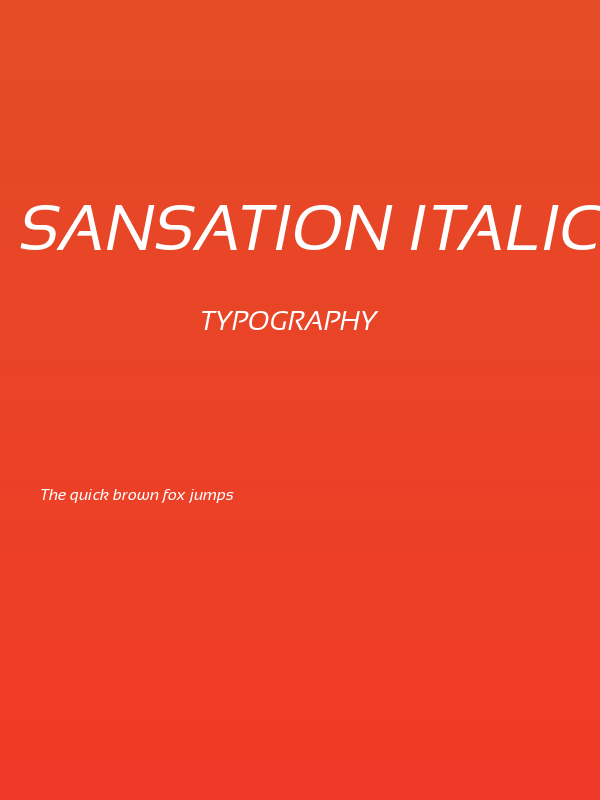 Sansation Italic Poster