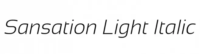Sansation Light Italic 