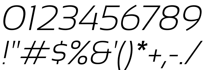 Sansation Light Italic Fuentes OTROS CHARS