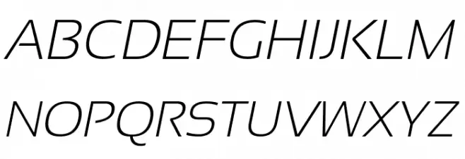 Sansation Light Italic 字体 大写