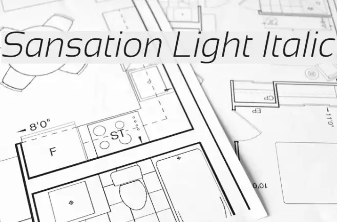 Sansation Light Italic Fuentes examples