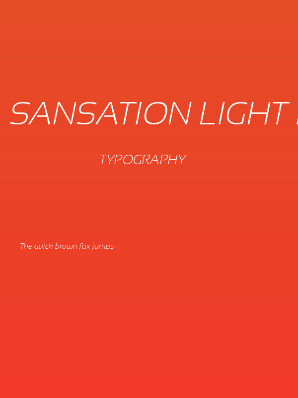 Sansation Light Italic Poster