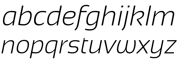 Sansation Light Italic Fuentes MINÚSCULAS