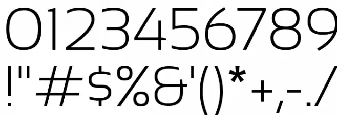 Sansation Light Font OTHER CHARS