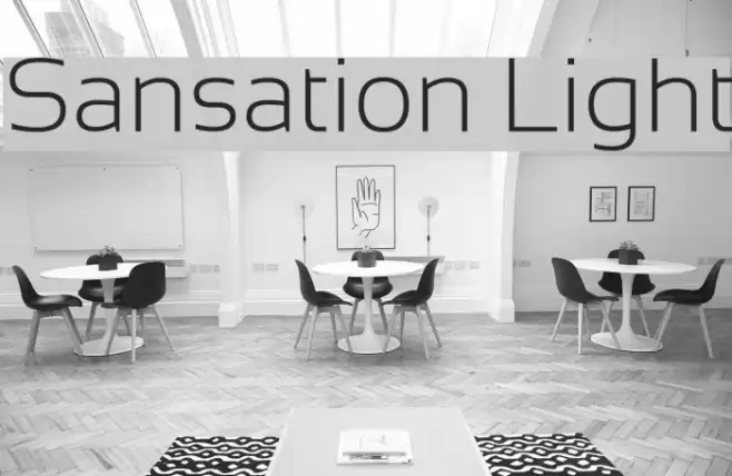 Sansation Light Caratteri examples