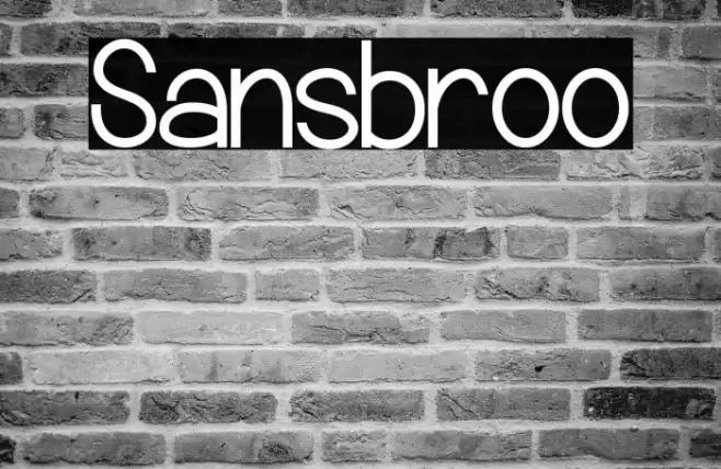Sansbroo Font examples