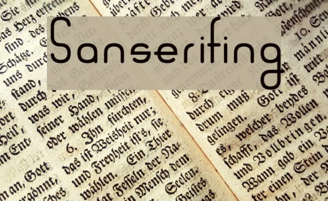 Sanserifing Example 1