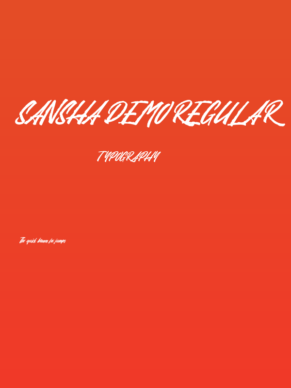 Sansha Demo Regular Poster