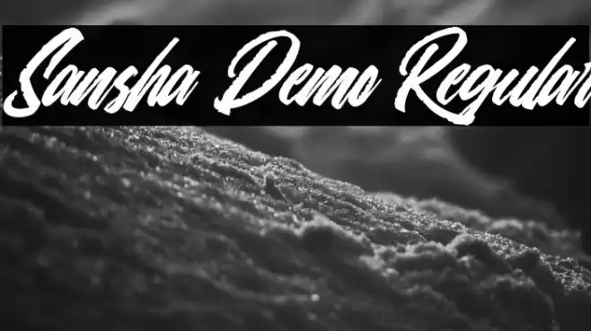 Sansha Demo Regular Font examples