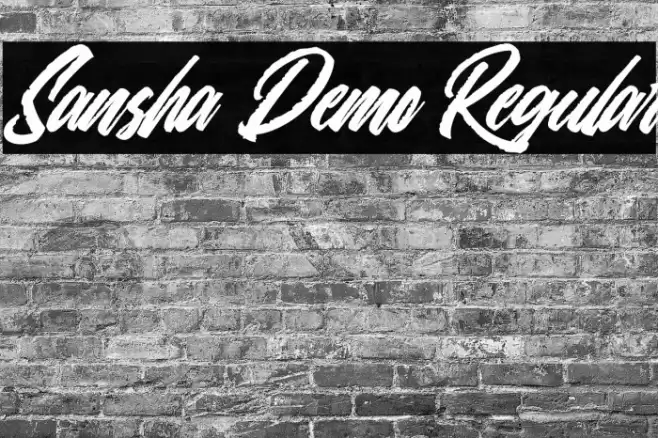 Sansha Demo Regular Font examples