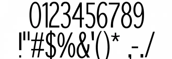 SansibarCX-Condensed Font OTHER CHARS