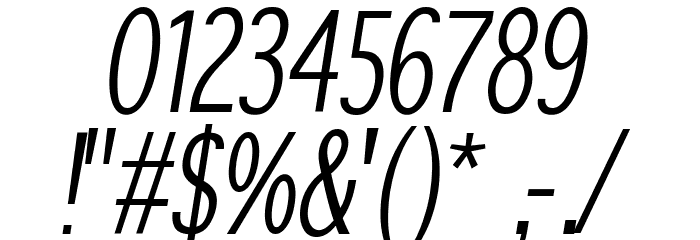 SansibarCX-CondensedOblique Font OTHER CHARS