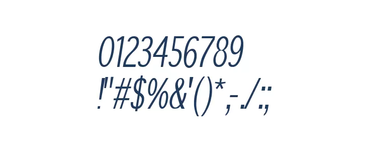 SansibarCX-CondensedOblique Font OTHER CHARS